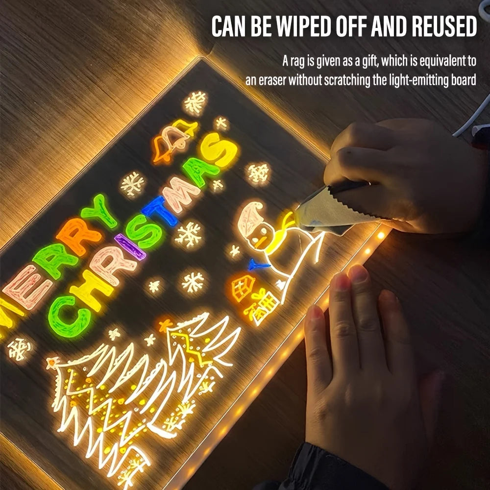 🚀 PIZARRA LED MÁGICA - DESPIERTA SU CREATIVIDAD 🌈✨